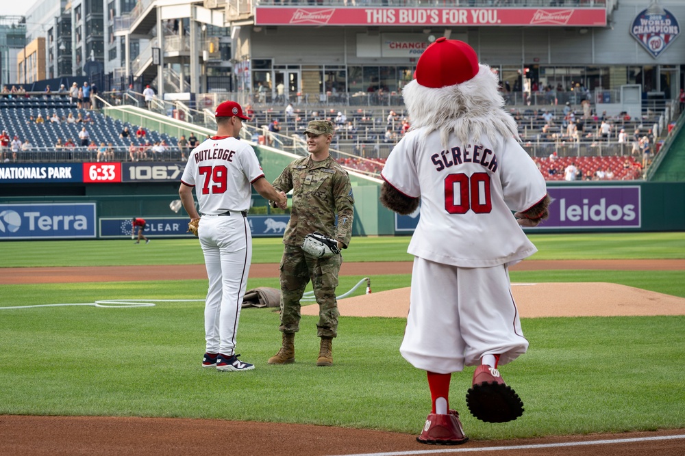 SD and Family Attend Space Force Military Appreciation Day at Nationals Park