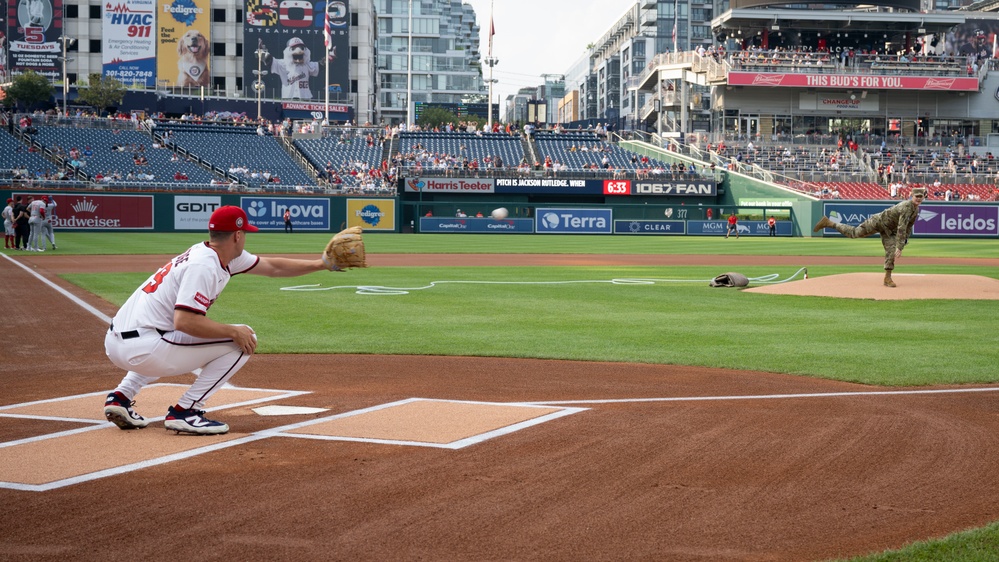 SD and Family Attend Space Force Military Appreciation Day at Nationals Park