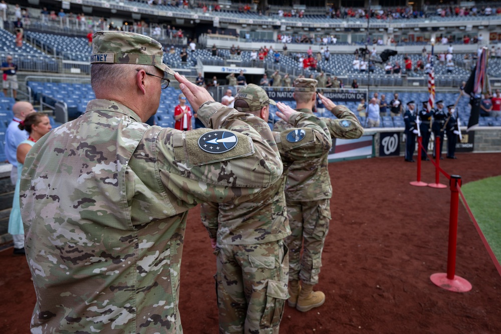 SD and Family Attend Space Force Military Appreciation Day at Nationals Park
