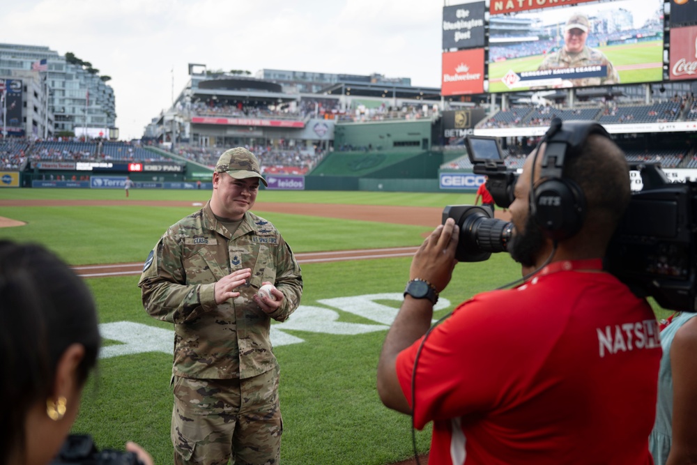 SD and Family Attend Space Force Military Appreciation Day at Nationals Park