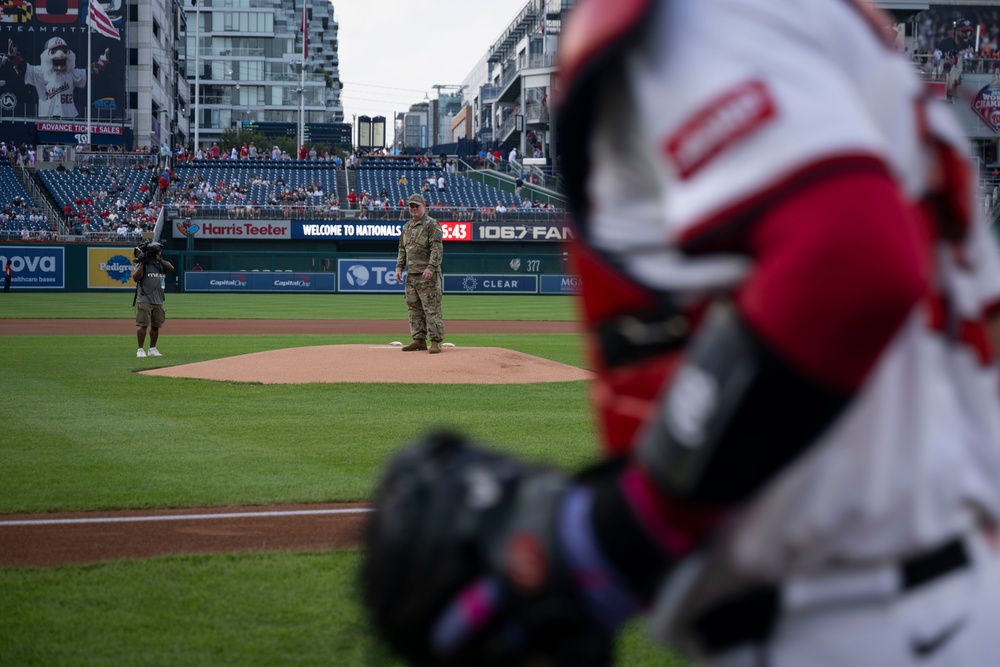 SD and Family Attend Space Force Military Appreciation Day at Nationals Park