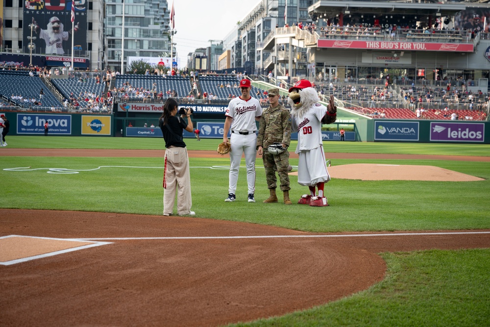 SD and Family Attend Space Force Military Appreciation Day at Nationals Park