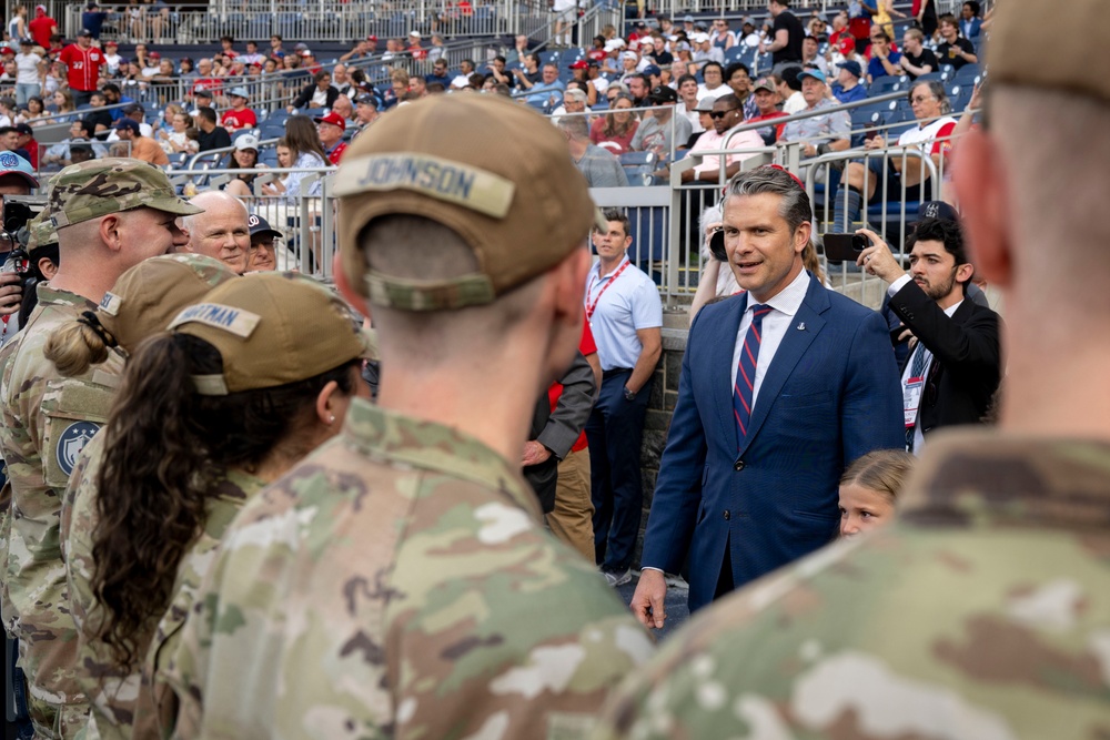 SD and Family Attend Space Force Military Appreciation Day at Nationals Park