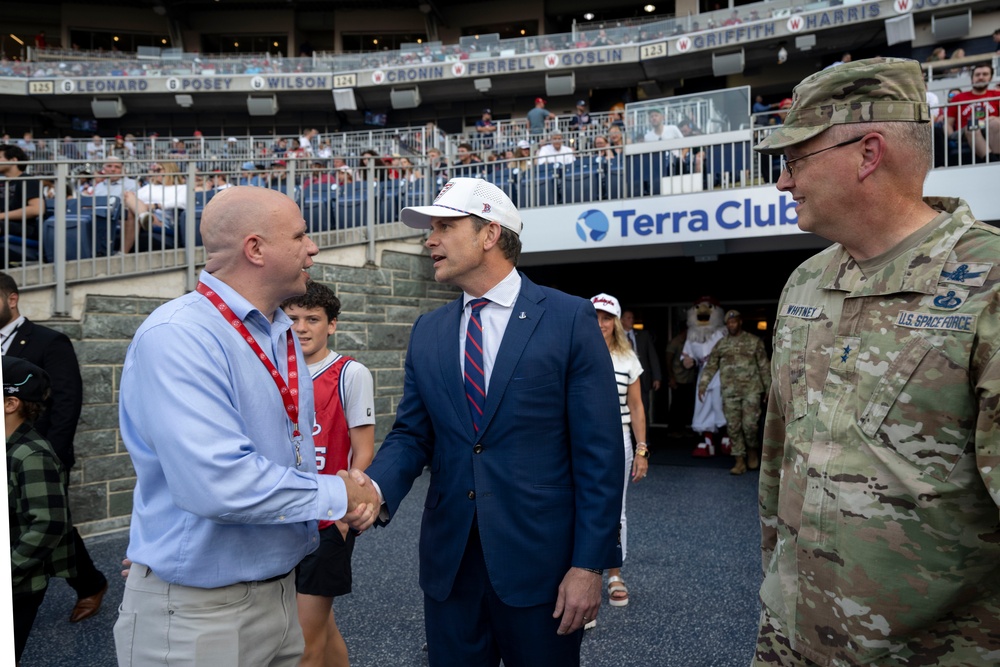 SD and Family Attend Space Force Military Appreciation Day at Nationals Park