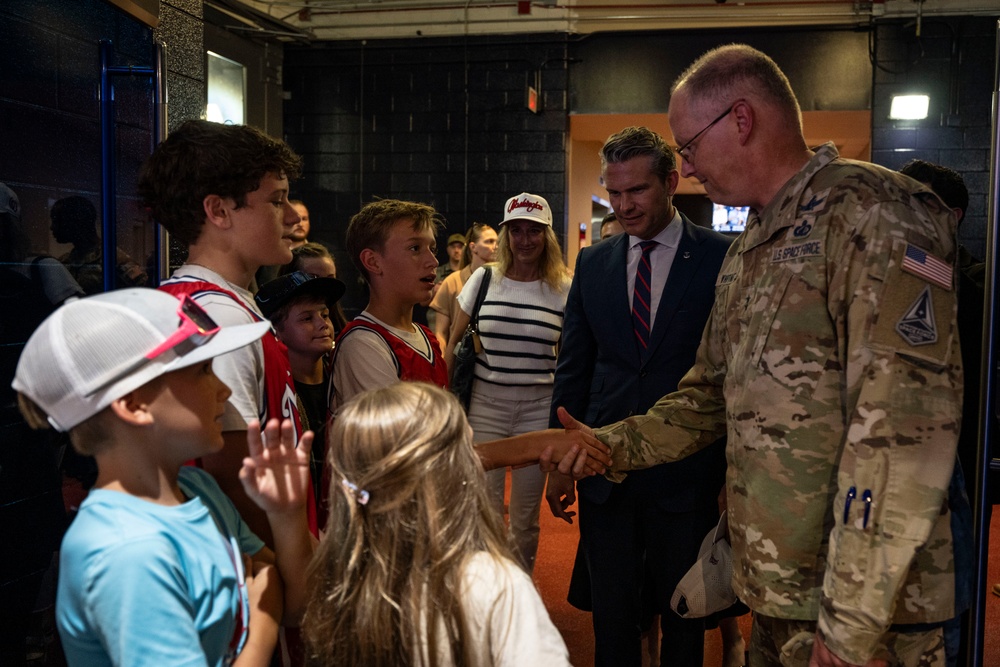 SD and Family Attend Space Force Military Appreciation Day at Nationals Park