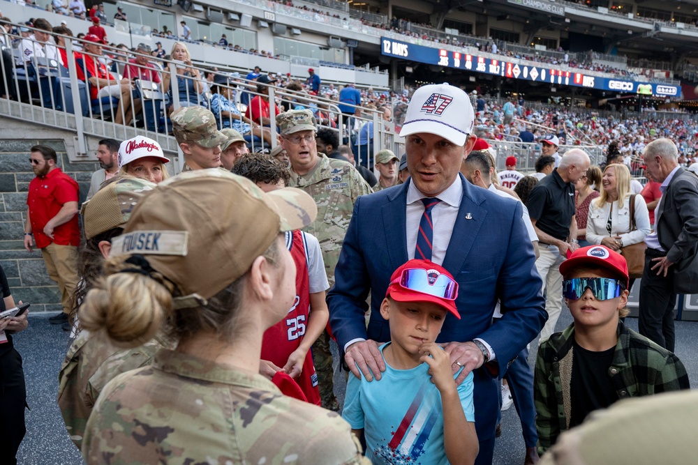 SD and Family Attend Space Force Military Appreciation Day at Nationals Park
