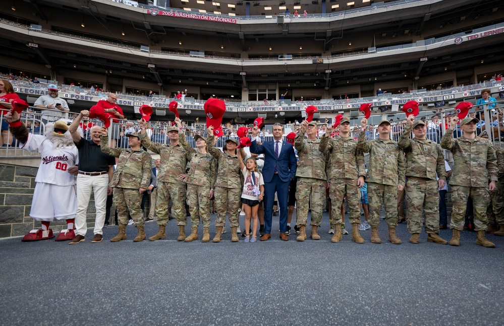 SD and Family Attend Space Force Military Appreciation Day at Nationals Park