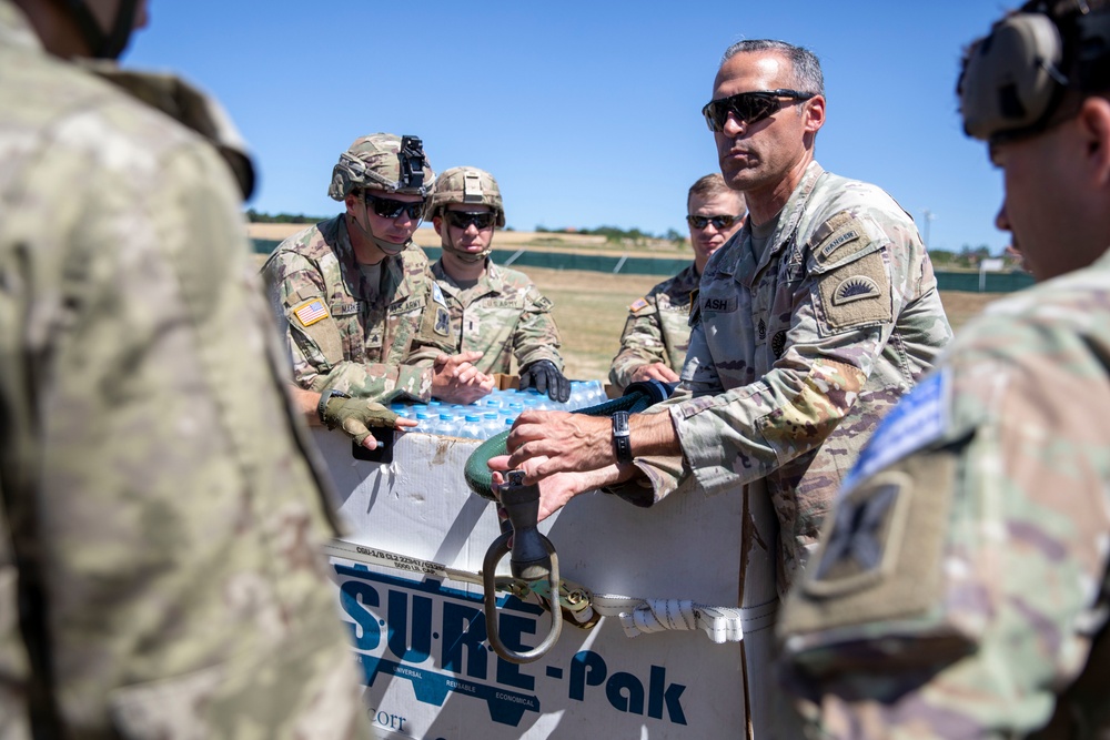KFOR soldiers from Poland, Turkey and the U.S. Army conduct sling load training, Camp Novo Selo, Kosovo