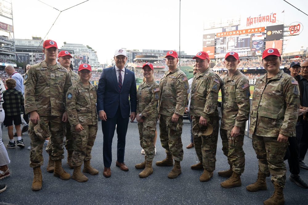 SD and Family Attend Space Force Military Appreciation Day at Nationals Park