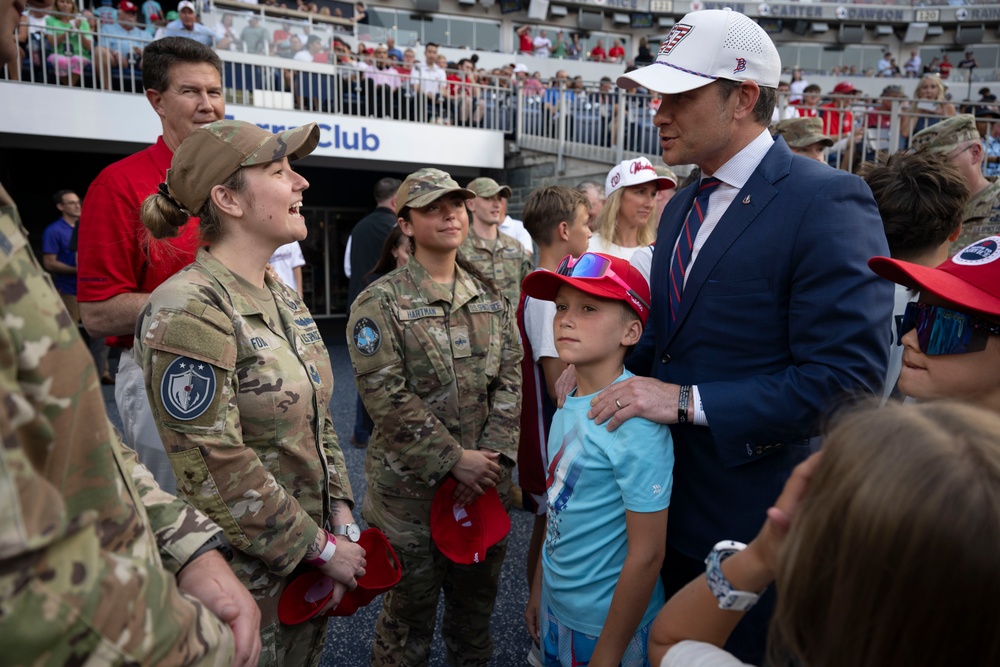 SD and Family Attend Space Force Military Appreciation Day at Nationals Park
