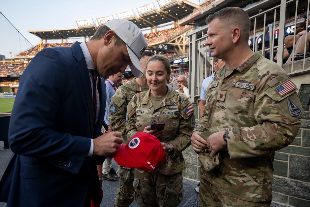 SD and Family Attend Space Force Military Appreciation Day at Nationals Park
