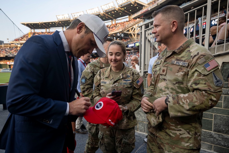 SD and Family Attend Space Force Military Appreciation Day at Nationals Park