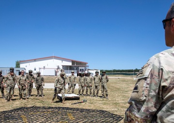 KFOR soldiers from Poland, Turkey and the U.S. Army conduct sling load training on Camp Novo Selo, Kosovo