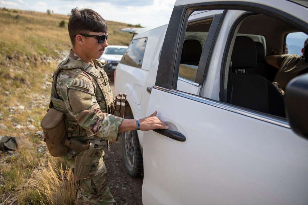 U.S. Army KFOR soldiers patrol the Administrative Boundary Line in Northern Kosovo