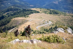 U.S. Army KFOR soldiers patrol the Administrative Boundary Line in Northern Kosovo