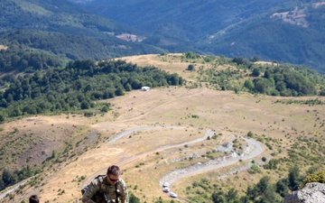 U.S. Army KFOR soldiers patrol the Administrative Boundary Line in Northern Kosovo