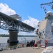 USS Bulkeley (DDG 84) traverses under the double-swing Coleman Memorial Bridge on the York River