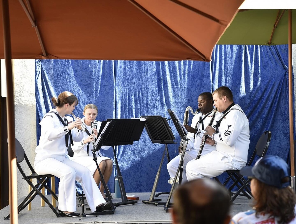 Navy Band Southwest's Wood Wind Quartet performs at Carlsbad City Library