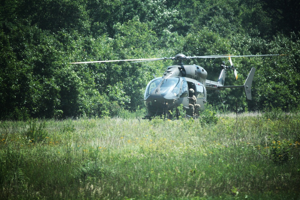 Iowa National Guard aviation troops hold training at McCoy’s Young Air Assault Strip, South Post