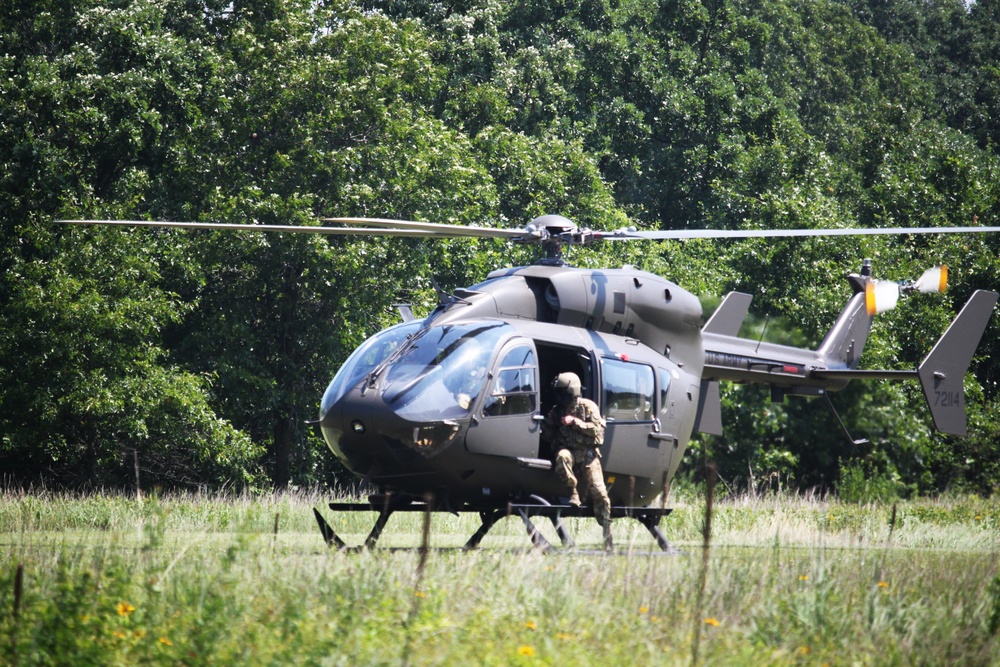 Iowa National Guard aviation troops hold training at McCoy’s Young Air Assault Strip, South Post