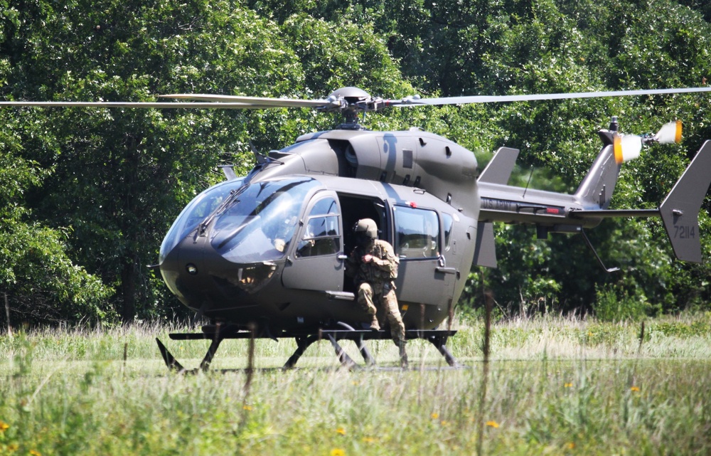 Iowa National Guard aviation troops hold training at McCoy’s Young Air Assault Strip, South Post
