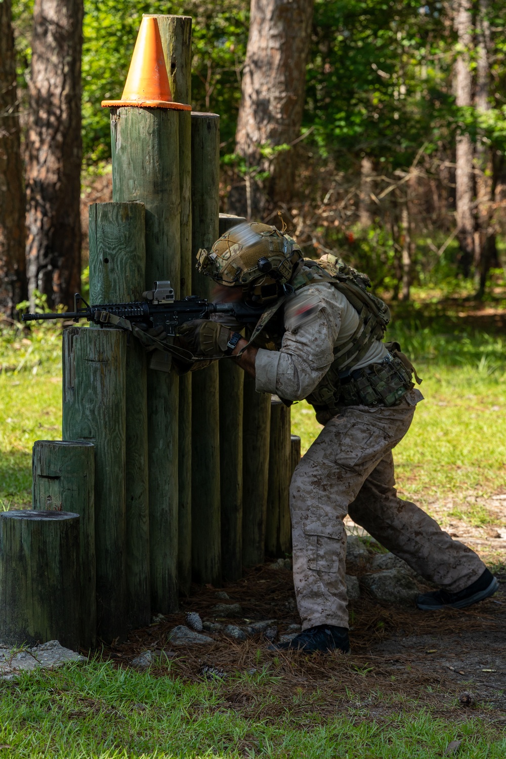 U.S. Marines Conduct a Stress Shoot During MRC