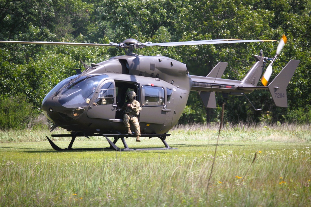 Iowa National Guard aviation troops hold training at McCoy’s Young Air Assault Strip, South Post