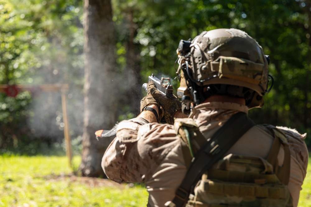 U.S. Marines Conduct a Stress Shoot During MRC