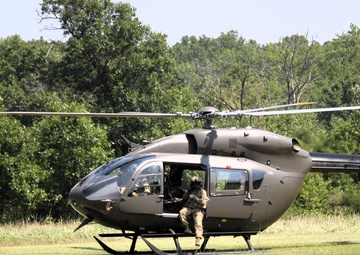 Iowa National Guard aviation troops hold training at McCoy’s Young Air Assault Strip, South Post