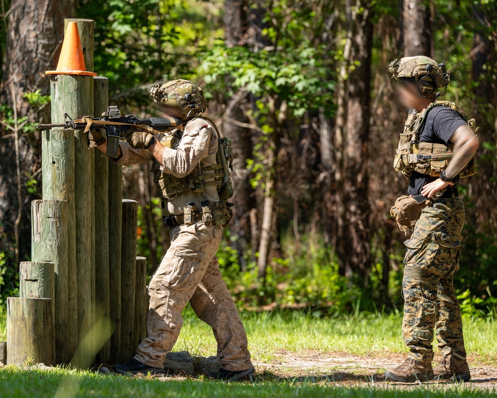 U.S. Marines Conduct a Stress Shoot During MRC