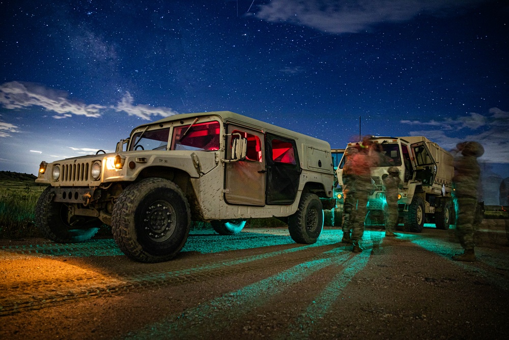 Soldiers Conduct Nighttime Drivers Training