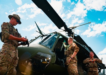 37th Helicopter Squadron Takes Off from Ft. D.A. Russell Days