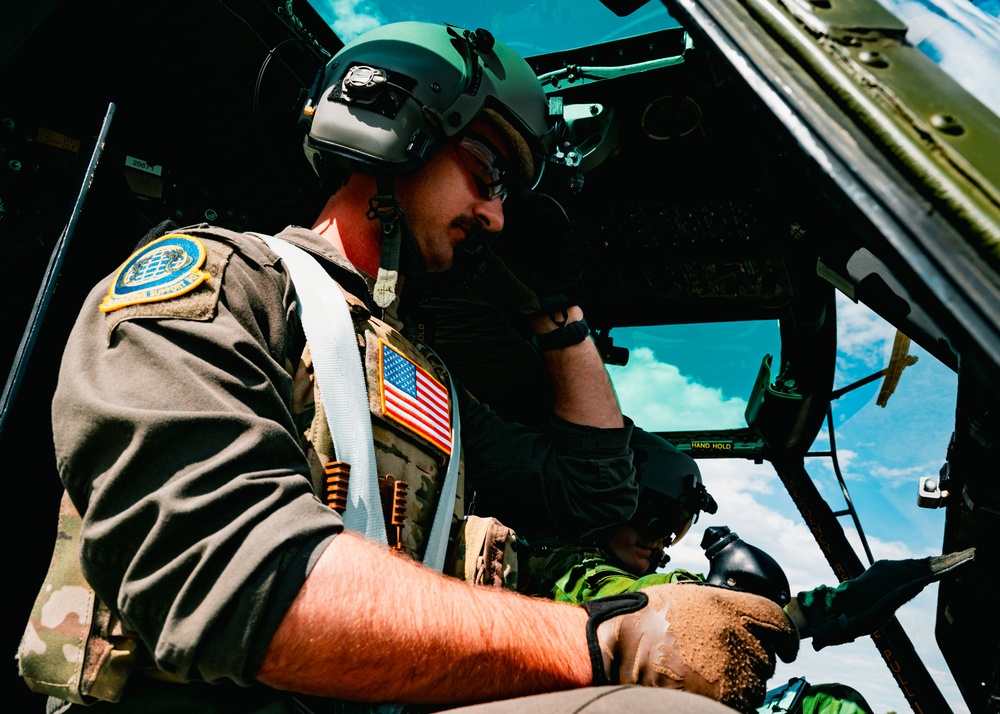 37th Helicopter Squadron Takes Off from Ft. D.A. Russell Days