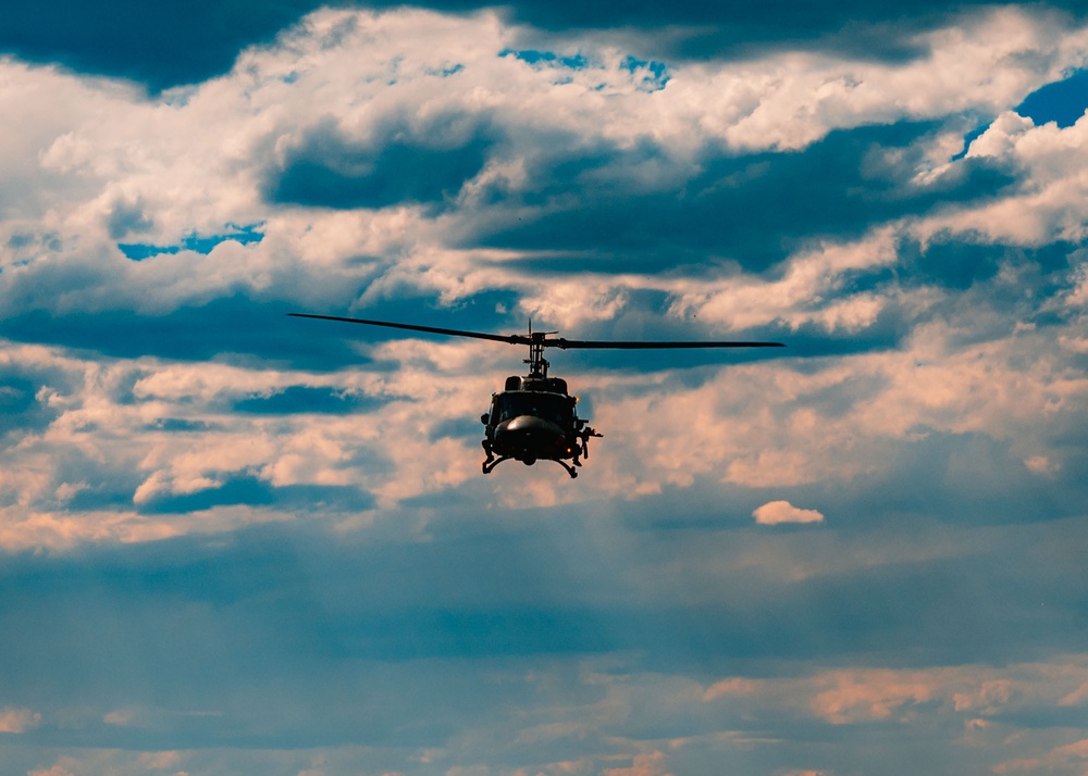37th Helicopter Squadron Takes Off from Ft. D.A. Russell Days