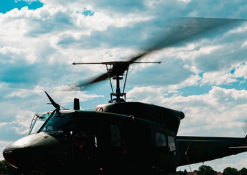 37th Helicopter Squadron Takes Off from Ft. D.A. Russell Days
