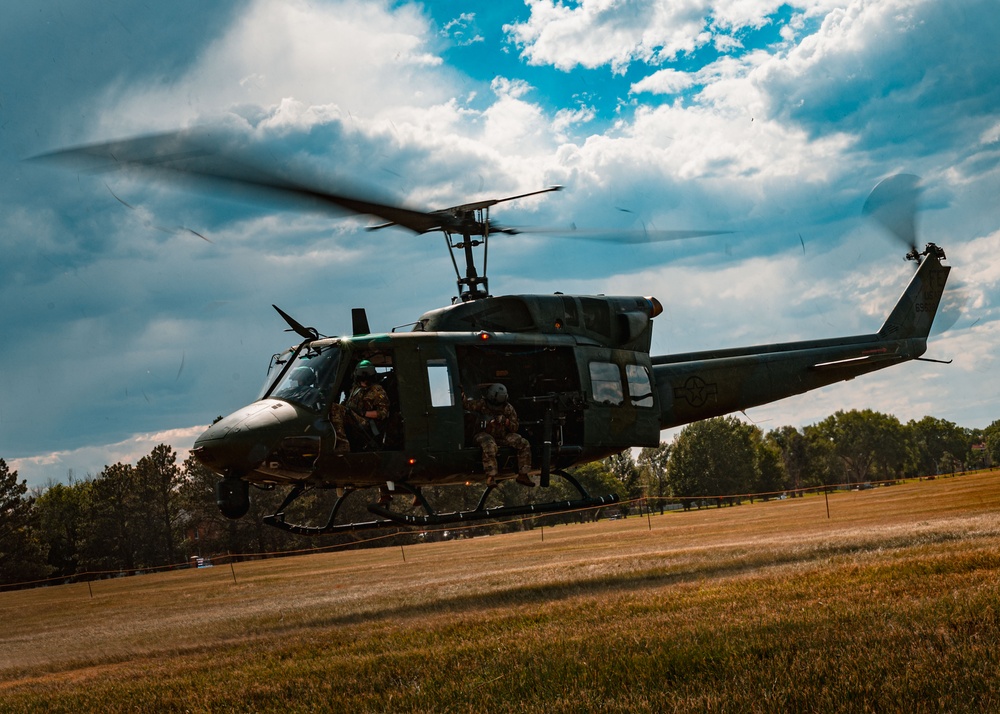 37th Helicopter Squadron Takes Off from Ft. D.A. Russell Days