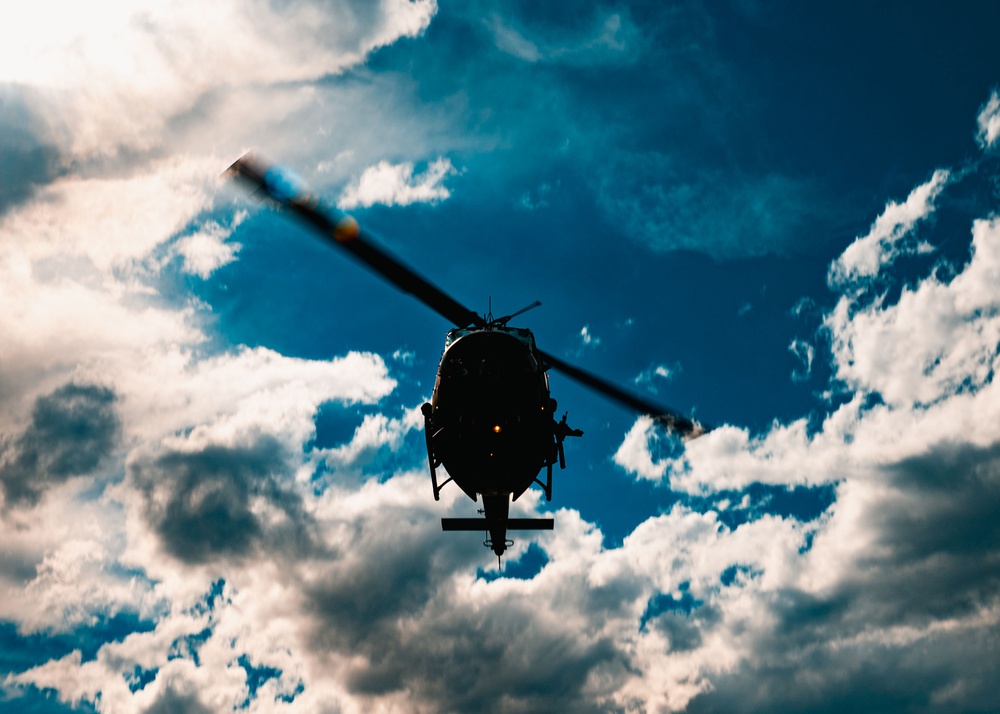 37th Helicopter Squadron Takes Off from Ft. D.A. Russell Days