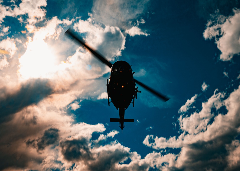 37th Helicopter Squadron Takes Off from Ft. D.A. Russell Days