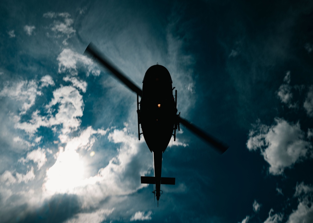 37th Helicopter Squadron Takes Off from Ft. D.A. Russell Days