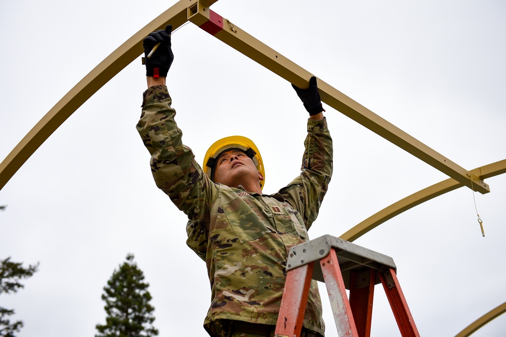 Airmen Train for Rapid Shelter Deployment in Field Exercise