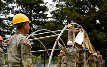 Airmen Train for Rapid Shelter Deployment in Field Exercise