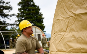 Airmen Train for Rapid Shelter Deployment in Field Exercise