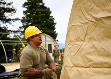 Airmen Train for Rapid Shelter Deployment in Field Exercise