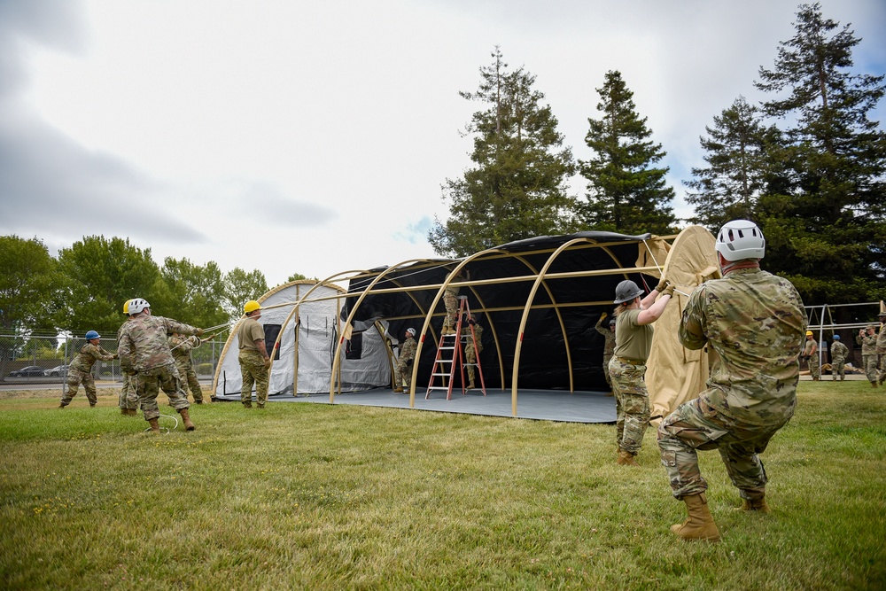 Airmen Train for Rapid Shelter Deployment in Field Exercise
