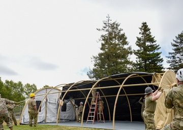 Airmen Train for Rapid Shelter Deployment in Field Exercise