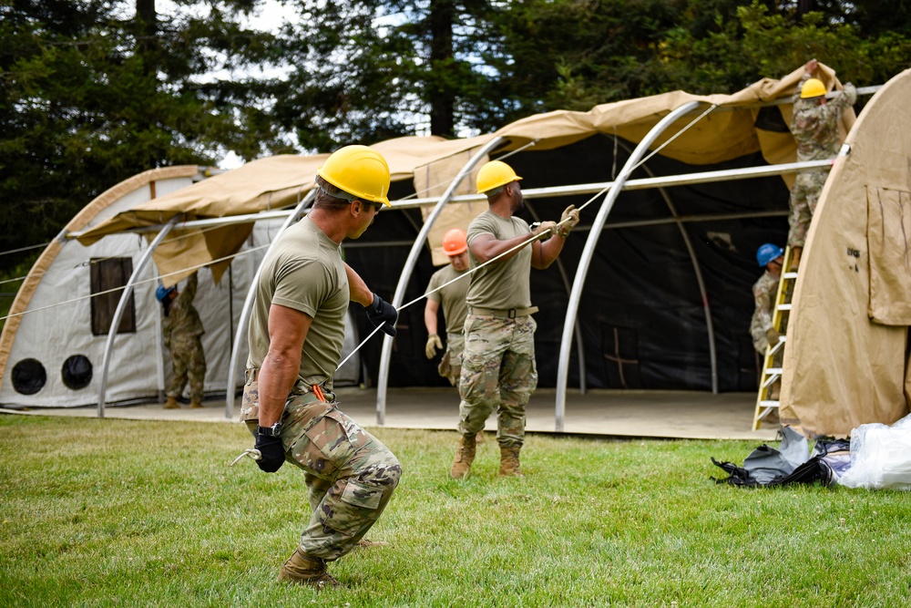 Airmen Train for Rapid Shelter Deployment in Field Exercise