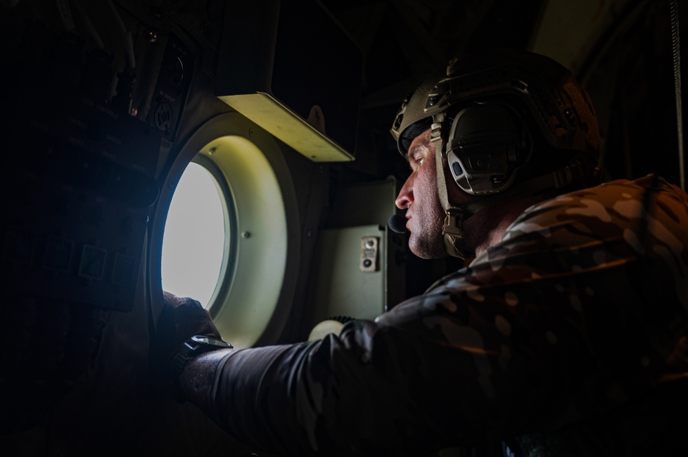 MC-130J supports Special Tactics static line currency training
