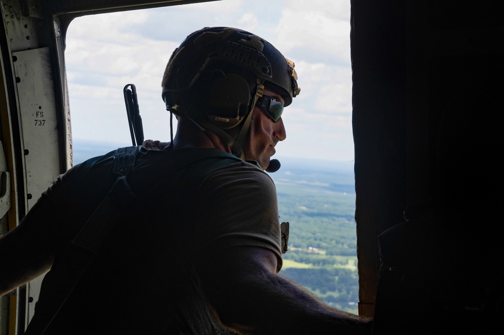 MC-130J supports Special Tactics static line currency training
