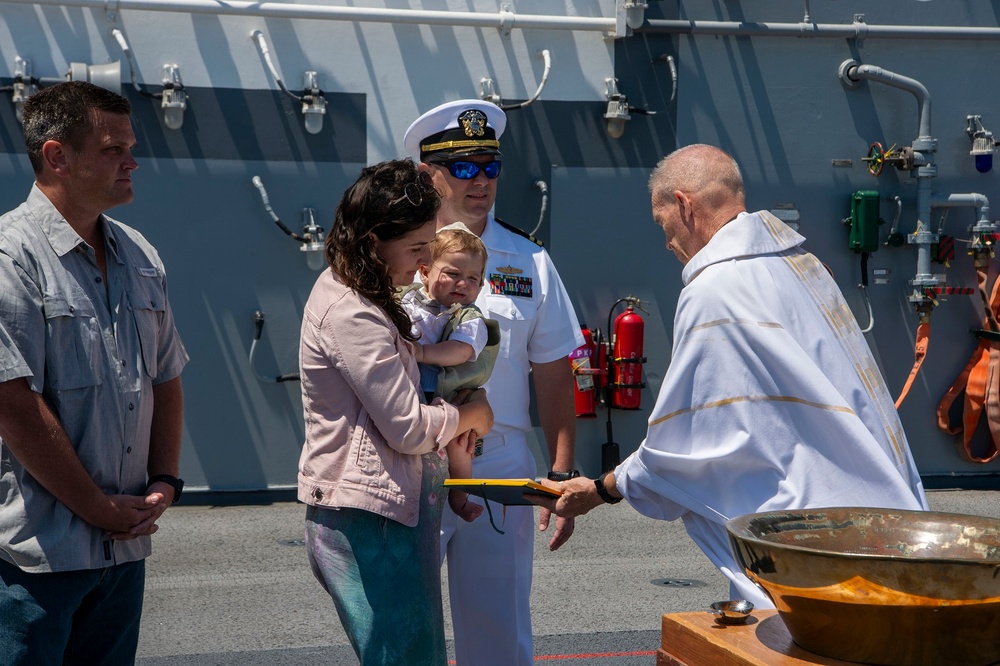 Baptism aboard Boxer