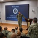 Rear Adm. Zerr speaking to Senior Enlisted Academy Class 286